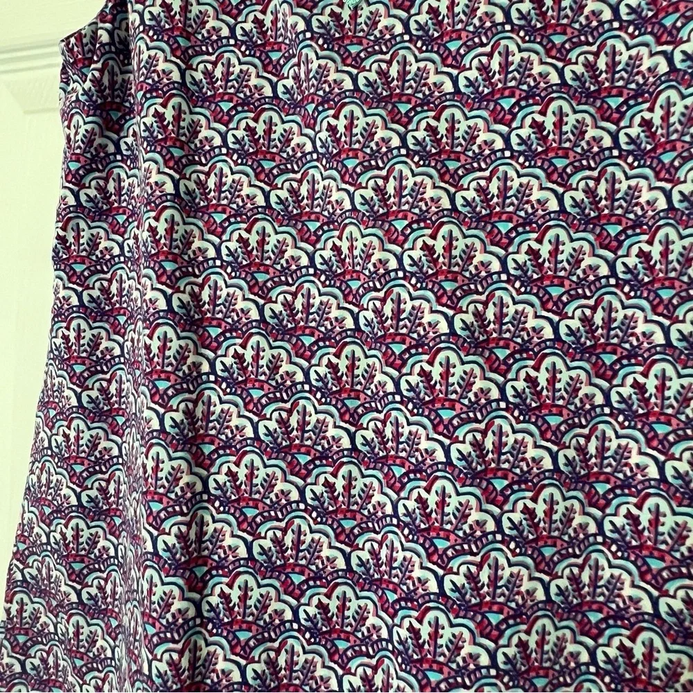 Vineyard Vines Girl’s Pink & Blue Tunic Scalloped Print Sleeveless Dress Size 7